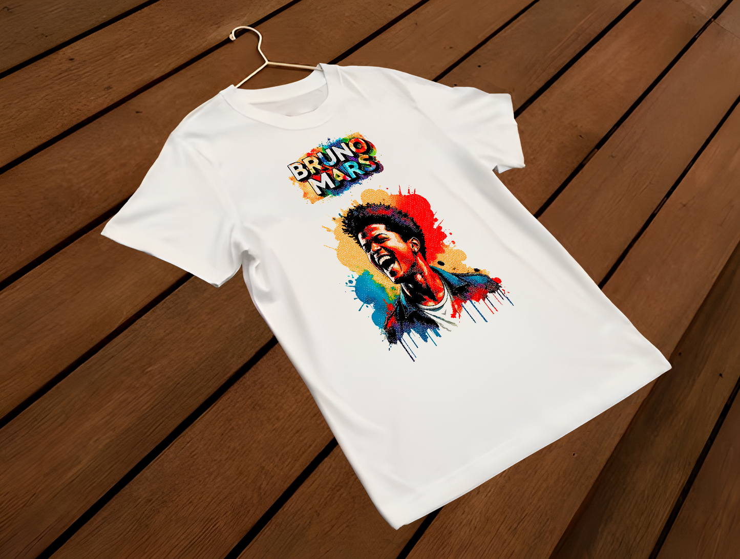 Fan Merch #BrunoMars "BM Acuarela" - T-Shirt