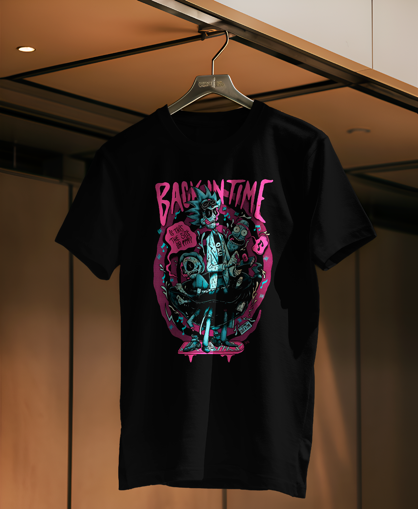 RareWave #Rick&Morty "Back In Time" - T-Shirt